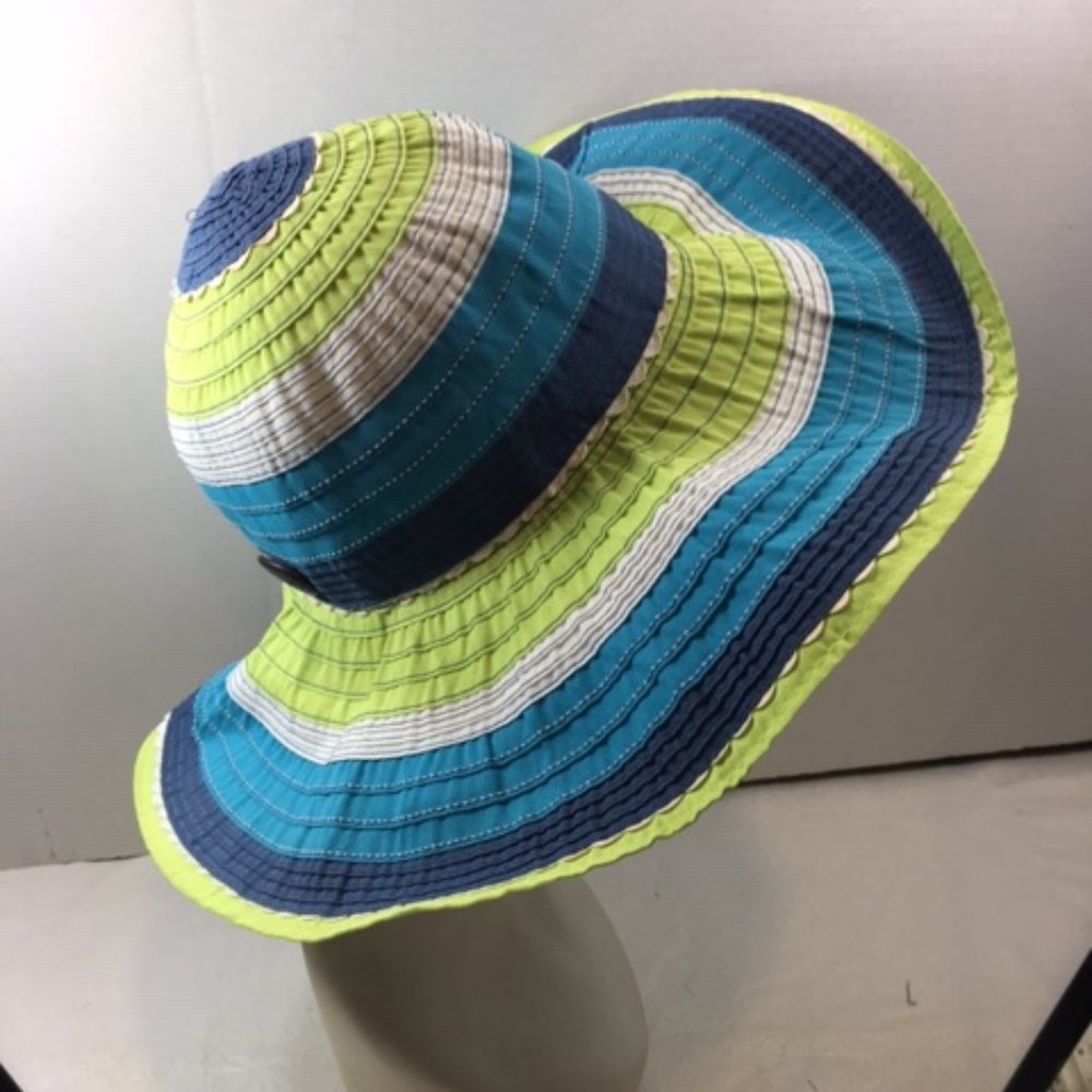 Panama Jack Women's Ribbon Floppy Packable Sun Hat, 4" Large Brim